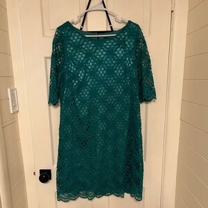 Jax Macys size 16 double layered dress teal